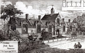 Park Road, Hampstead, from The Building News, 3rd September 1880 by English School