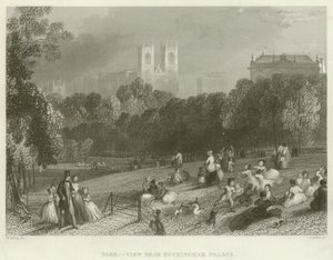 Park, view near Buckingham Palace by English School