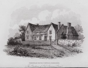 Parsonage House, Coxwold, Yorkshire, the Residence of Rev Laurence Sterne by English School