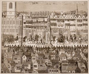 Part of the Coronation Procession of Edward VI, 1547, after a 16th century watercolour by English School