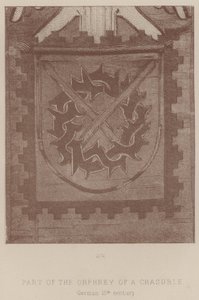 Part of the Orphrey of a Chasuble, German by English School