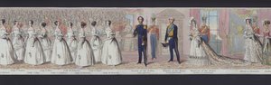 Part of the panorama of the marriage of Queen Victoria, c.1840 by English School