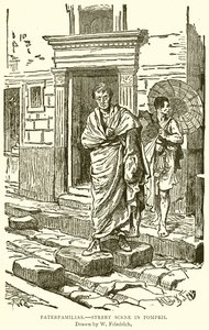 Paterfamilias (Street Scene in Pompeii) by English School