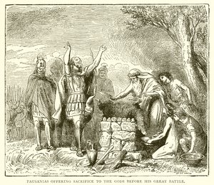 Pausanias Offering Sacrifice to the Gods before His Great Battle