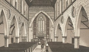 Penarth Church, interior by English School