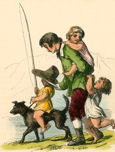 Peter Playing with the Children by English School