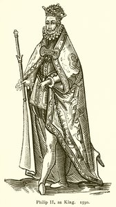 Philip II as King. 1590 by English School