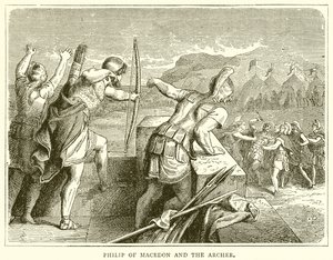 Philip of Macedon and the Archer by English School