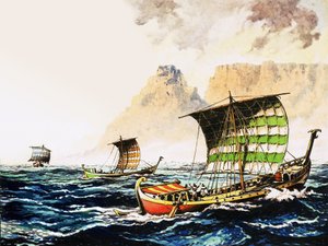 Phoenician Explorers Sent by an Egyptian Pharaoh to Sail Around the Coast of Africa in 600BC by English School