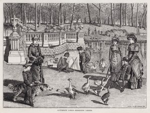 Picturesque London, Kensington Gardens by English School