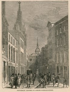 Picturesque sketches of London - Lombard Street by English School