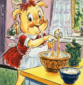 Pig Cooking with Egg