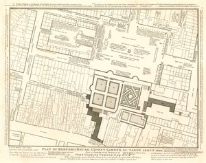 Plan of Bedford House, Covent Garden, London, taken about 1690 by English School
