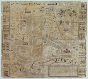 Plan of Leeds, Surveyed by John Cossins, c.1730 by English School