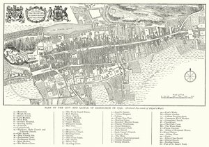 Plan of the City and Castle of Edinburgh in 1742 by English School