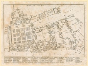 Plan of the Palace of Whitehall, Taken in the Reign of Charles II, 1680 by English School