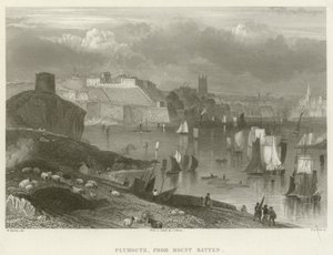 Plymouth, from the Mount Batten by English School