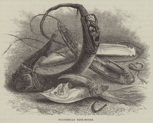 Polynesian Fish-Hooks by English School