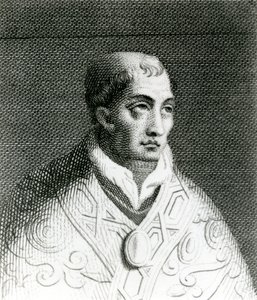 Pope John VIII (engraving) by English School
