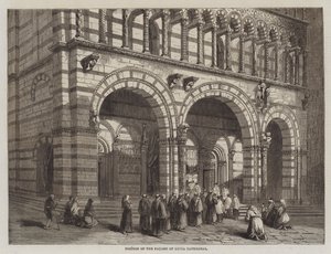 Portion of the Facade of Lucca Cathedral by English School