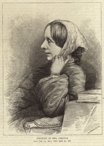 Portrait of Jane Welsh, wife of Thomas Carlyle by English School