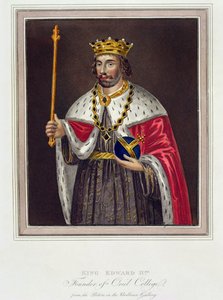 Portrait of King Edward II Founder of Oriel College, after a painting in the Bodleian Library by English School