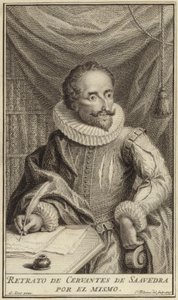 Portrait of Miguel de Cervantes by English School