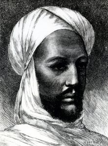 Portrait of Muhammad Ahmad, known as Mahdi, leader of dervishes in war against British in 1884, Colonial wars, Sudan by English School