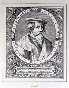 Portrait of Petrus Apianus (1501-52) from The Narrative and Critical History of America, edited by Justin Winsor, London, 1886