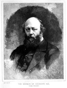 Portrait of Robert Arthur Talbot Gascoyne Cecil (1830-1903) the Marquis of Salisbury and Prime Minister, from a series depicting 