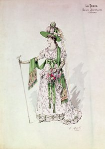 Portrait of Sarah Bernhardt in a production of 