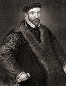 Portrait of Sir Nicholas Bacon from Lodges British Portraits, 1823