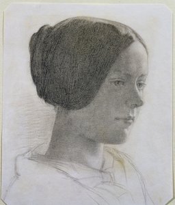 Portrait of a Young Woman with Her Hair in a Bun, c.1840