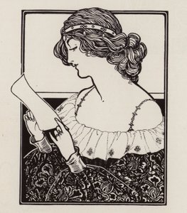 Portrait of a woman reading a letter by English School