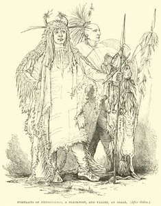 Portraits of Petohpeekis, a Blackfoot, and Tallee, an Osage