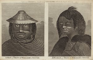 Portraits of a man and a woman of Prince Williams Sound