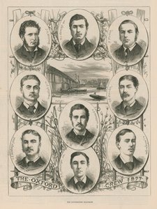 Portraits of the 1877 Oxford Crew by English School