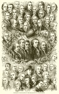 Portraits of the Signers of the Declaration of Independence by English School