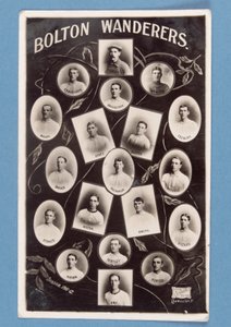 Postcard of Bolton Wanderers FC players, season 1911-12 by English School