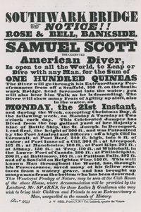 Poster Advertising a Dive from Southwark Bridge by English School