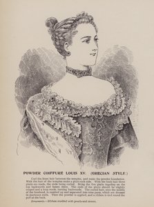Powder Hairstyle Louis XV, Grecian Style (engraving)