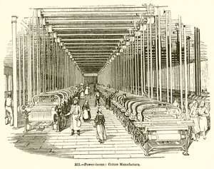 Power-Looms: Cotton Manufacture by English School
