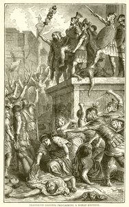 Praetorian Soldiers Proclaiming a Roman Emperor by English School