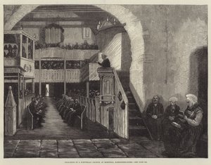 Preaching in a Norwegian Church, at Rosendal, Hardanger-Fjord by English School