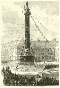 Preparations for Destroying the Napoleon Column, April 1871