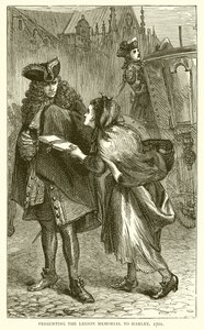 Presenting the Legion Memorial to Harley, 1701 by English School