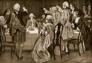 Prince Charles Edward at Holyrood, illustration from Hutchinson
