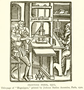 Printing Press, 1511 by English School