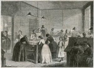 Printing office (Victoria Press) in Great Coram Street, for the employment of women as compositors by English School