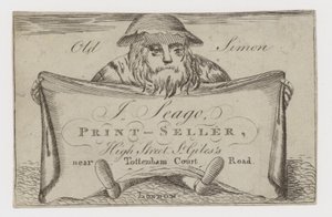 J Seago Printseller, trade card